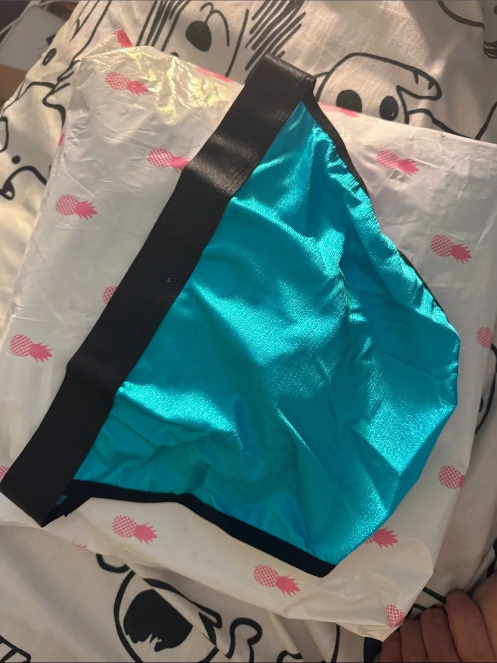 NWT MEN’s JJ Malibu Teal Bikini Brief with Black Trim size MEDIUM (30-32)